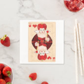 Serviettes en papier Queen Of Hearts (En situation)