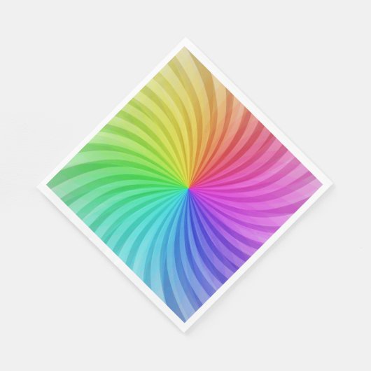Serviettes en papier Rainbow party. (Coin)