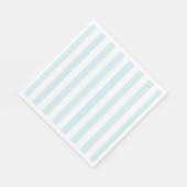 Serviettes en papier rayées bleu bébé et blanc (Coin)
