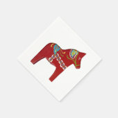 serviettes en papier Red Dala Horse (Coin)