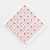 Serviettes en papier Red Stars (Coin)