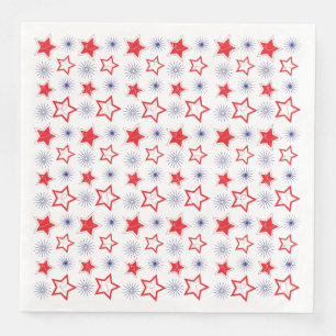 Serviettes en papier Red Stars