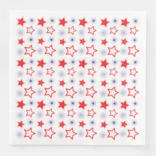 Serviettes en papier Red Stars (Devant)
