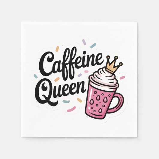 Serviettes en papier reine du café (Devant)