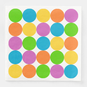 serviettes en papier rétro des années soixante