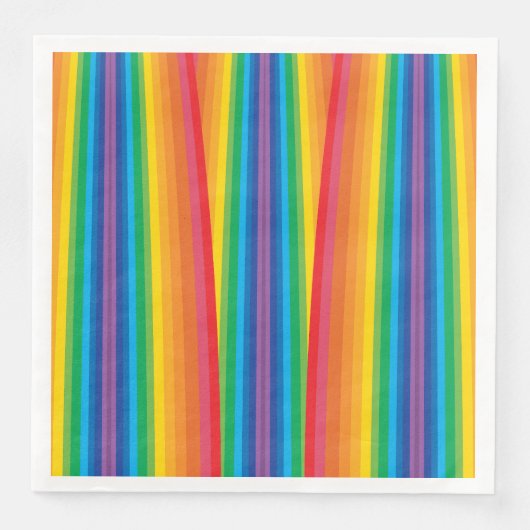 Serviettes en papier Retro Rainbows (Devant)