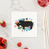 Serviettes en papier Rhino Abstrait (En situation)