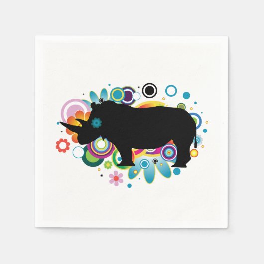 Serviettes en papier Rhino Abstrait (Devant)