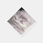 Serviettes en papier rose, 4e anniversaire Mariage (Coin)