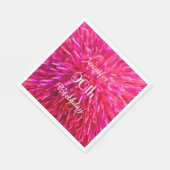 Serviettes en papier rose chaud 90e fête d'anniver (Coin)