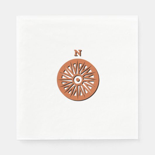 Serviettes en papier - Rose Compass (Devant)