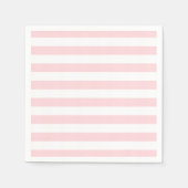 Serviettes en papier rose et blanc rayé (Devant)