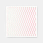 Serviettes en papier rose et blanc rayé (Devant)