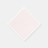 Serviettes en papier rose et blanc rayé (Coin)
