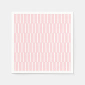 Serviettes en papier rose et blanc rayé (Devant)