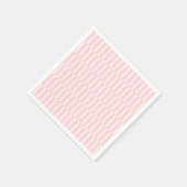 Serviettes en papier rose et blanc rayé (Coin)