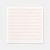 Serviettes en papier rose et blanc rayé (Devant)