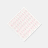 Serviettes en papier rose et blanc rayé (Coin)