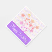 Serviettes en papier rose et violet (Coin)