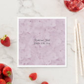 Serviettes en papier rose poudré pour mariage Hydr (En situation)