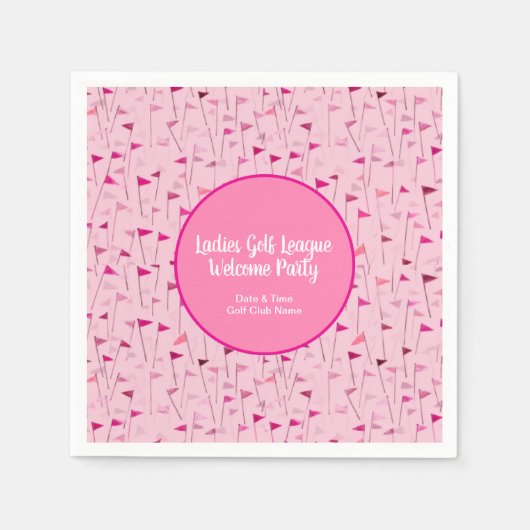 Serviettes en papier rose pour dames drapeau de go (Devant)