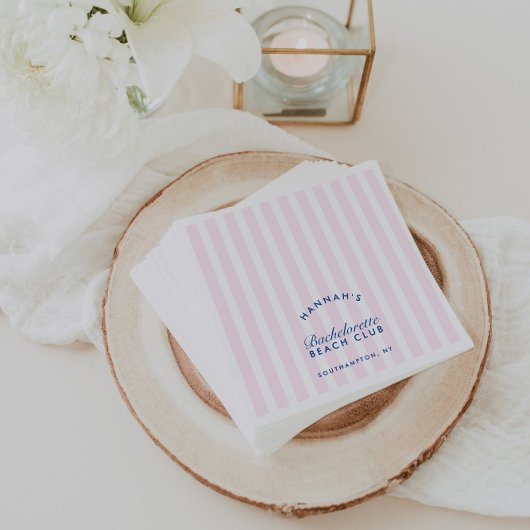 Serviettes en papier rose pour enterrement de vie 