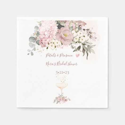 Serviettes en papier Rose Poussiéreuse de PixDezin (Devant)