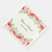 Serviettes en papier Roses Roses (Coin)