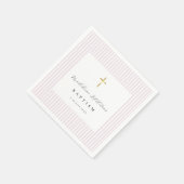 Serviettes en papier roses simples pour baptême de (Coin)