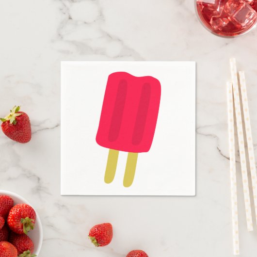 Serviettes en papier rouge (En situation)