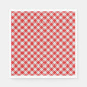 Serviettes en papier rouge et blanc classique En v (Devant)