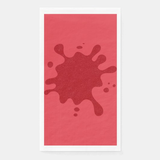 Serviettes en papier rouges éclaboussées de tomate (Devant)