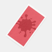 Serviettes en papier rouges éclaboussées de tomate (Coin)