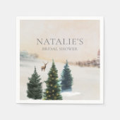 Serviettes en papier Rustic Winter Woodland pour l (Devant)