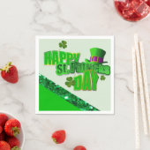 Serviettes en papier Saint-Patrick (En situation)