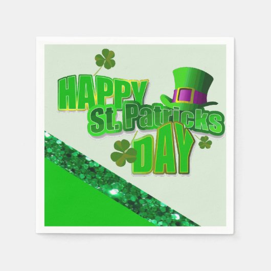 Serviettes en papier Saint-Patrick (Devant)