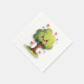 Serviettes en papier Saint-Valentin Arbre Cœurs Ro (Coin)