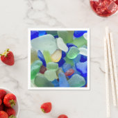 serviettes en papier Seaglass (En situation)