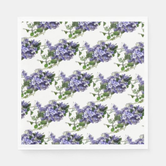 Serviettes en papier - Serviettes Hydrangeas (Devant)