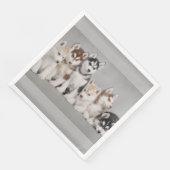 Serviettes en papier Sibérien Huskies (Coin)