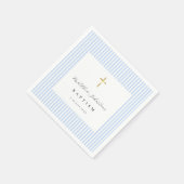 Serviettes en papier simples bleues pour baptême d (Coin)