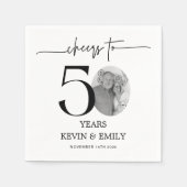 Serviettes en papier simples pour le 50e anniversa (Devant)