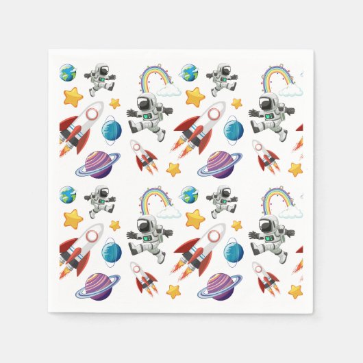 Serviettes en papier spatial, Fournitures de fête  (Devant)