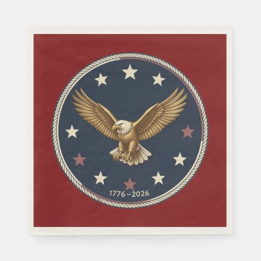Serviettes en papier standard pour le 250e anniver (Devant)