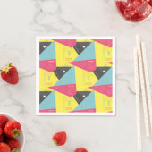 Serviettes en papier style des années 80 (En situation)
