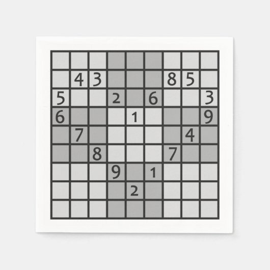 serviettes en papier SUDOKU (Devant)