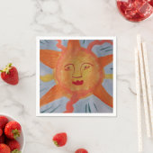 Serviettes en papier Sun (En situation)