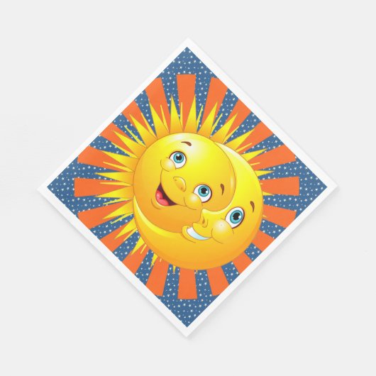 Serviettes en papier Sun Moon Stars (Coin)