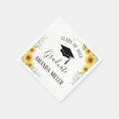 Serviettes en papier Sunflowers Graduation Party (Coin)