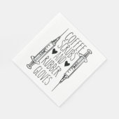 Serviettes en papier sur le thème des blouses médi (Coin)